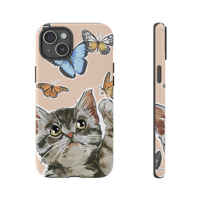 Cute Cat Butterflies - Protective Phone Case