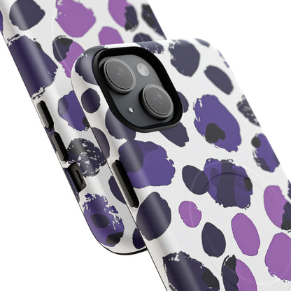 Purple Inkblots iPhone 15 | Tough+ Phone Case