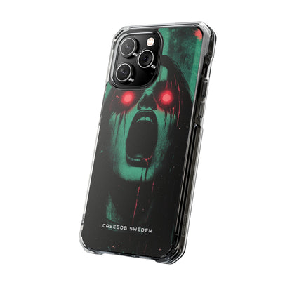 Haunting Glow of Gothic Eyes iPhone 14 - Clear Impact Phone Case