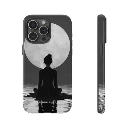 Zen Serenity Moon Reflection iPhone 15 - Tough Phone Case