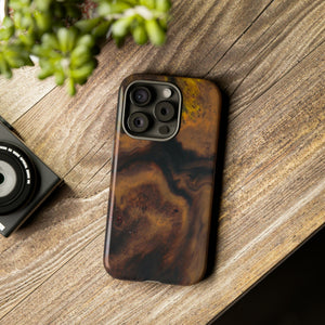 Brown Earth Ink Art - Protective Phone Case