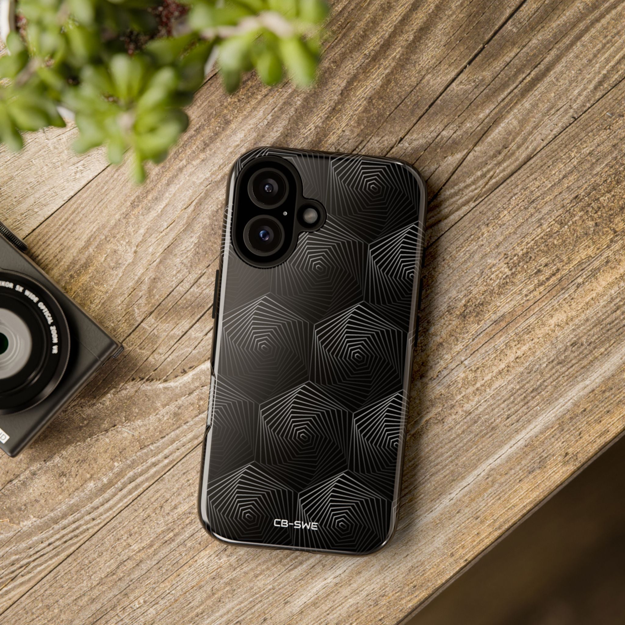 Geometric Spiral Illusion - iPhone Case