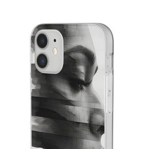 Abstract Glitch Portrait | Flexible Phone Case for iPhone