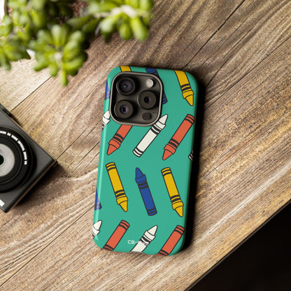 Crayons Dance Playfully - iPhone Case