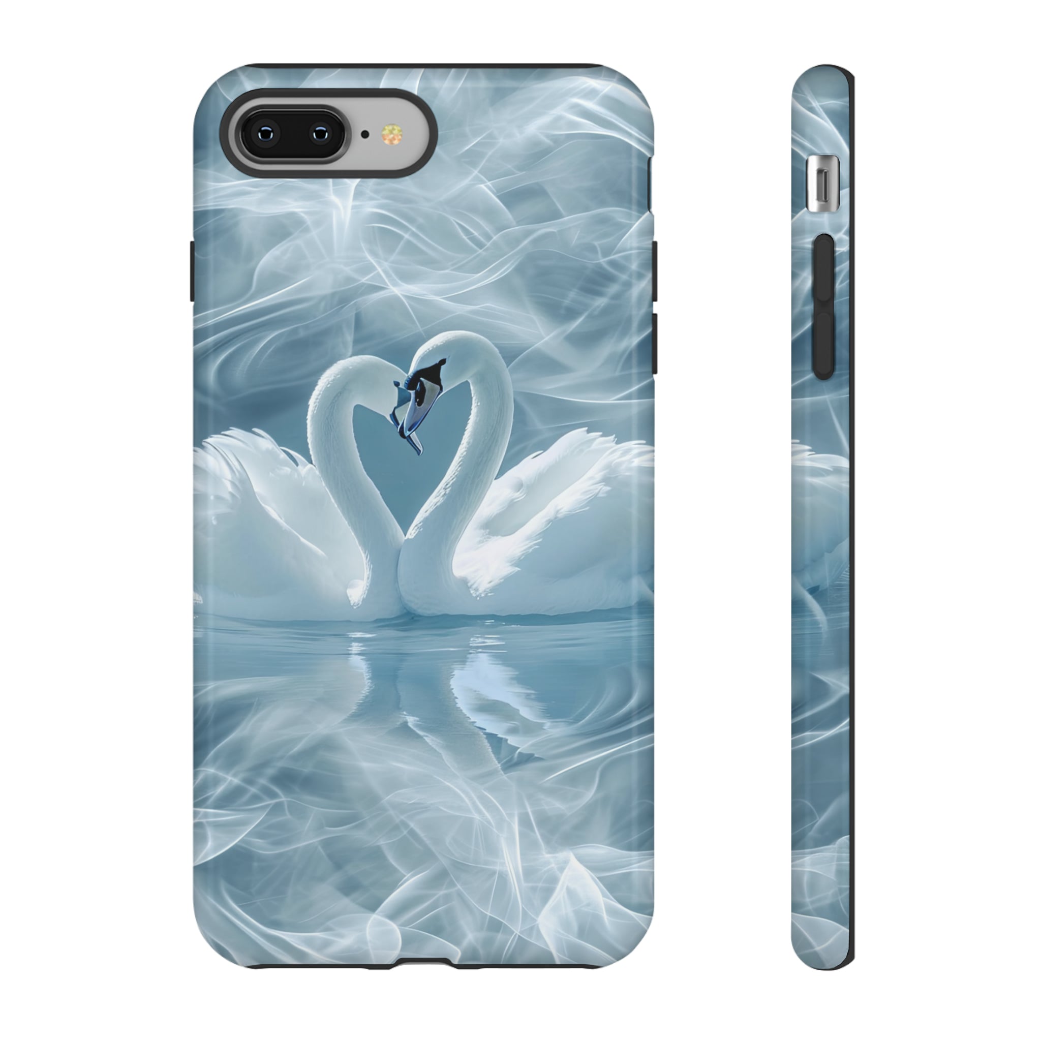 Swan Pair Ribbon Grace - Protective Phone Case