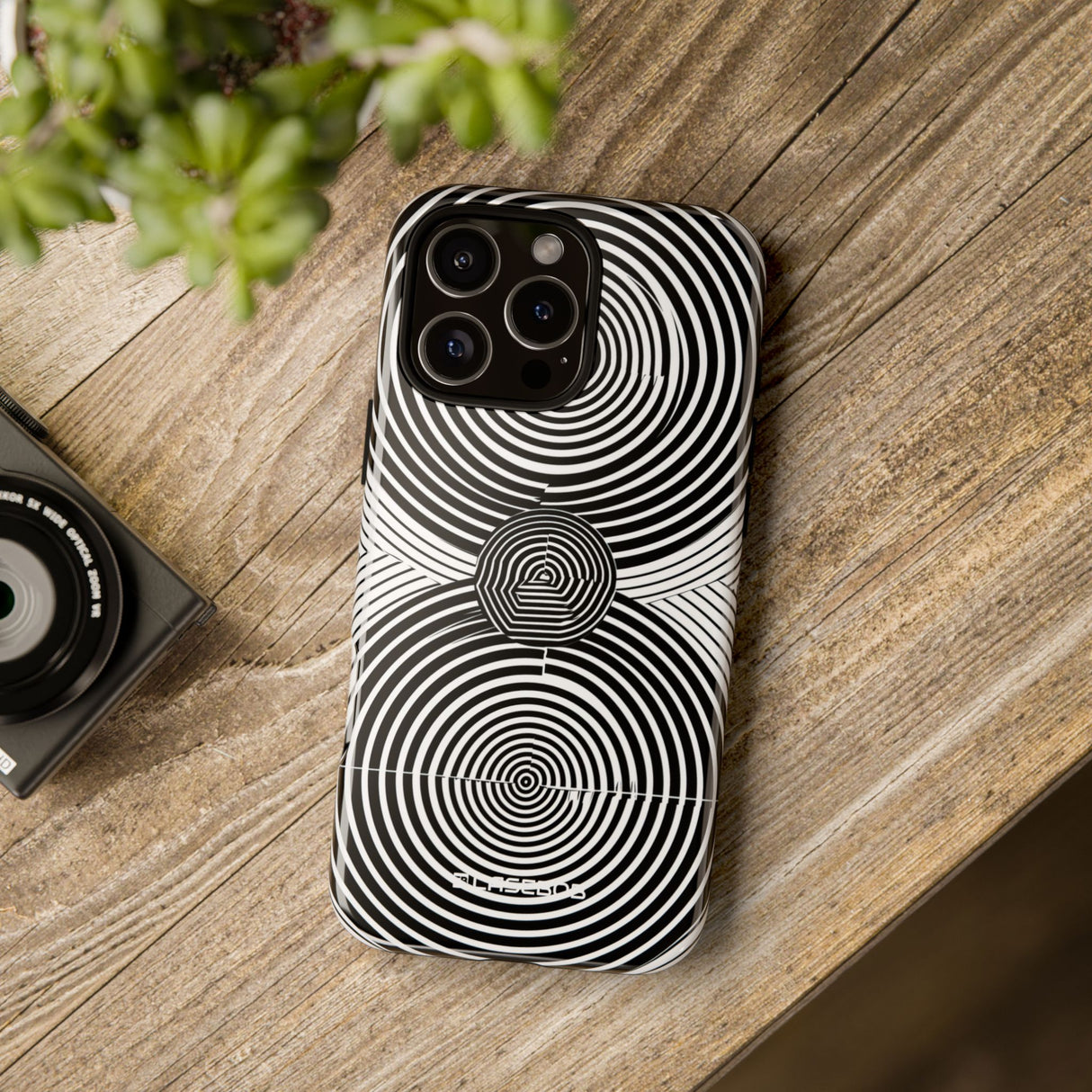 Dynamic Depth: Black and White Op-Art - for iPhone 16