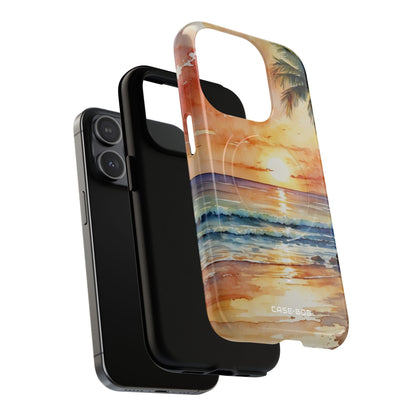 Sunset Palm iPhone 15 Pro Case - Tough+