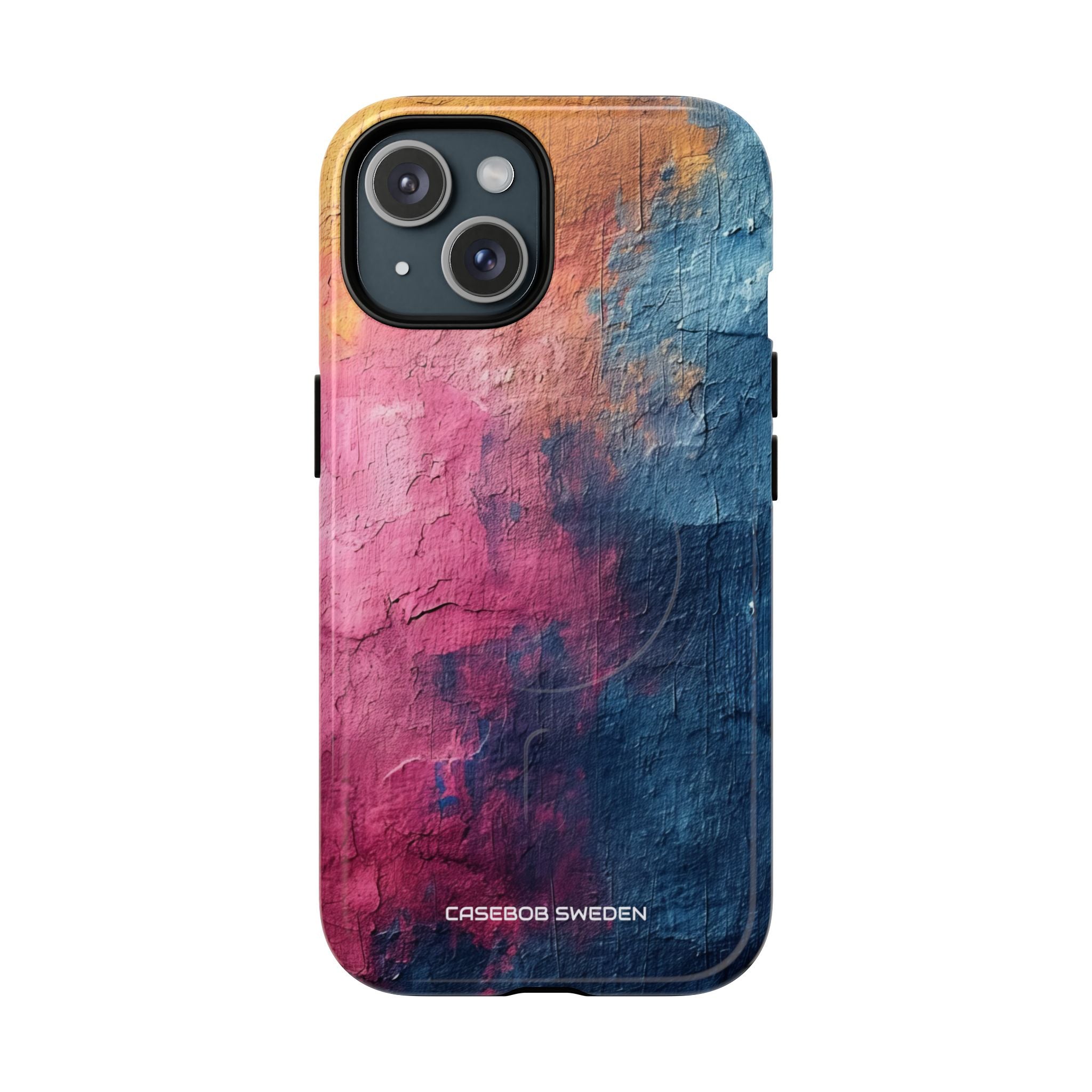 Blue Pink Abstract - Tough + MagSafe® iPhone 15 Phone Case