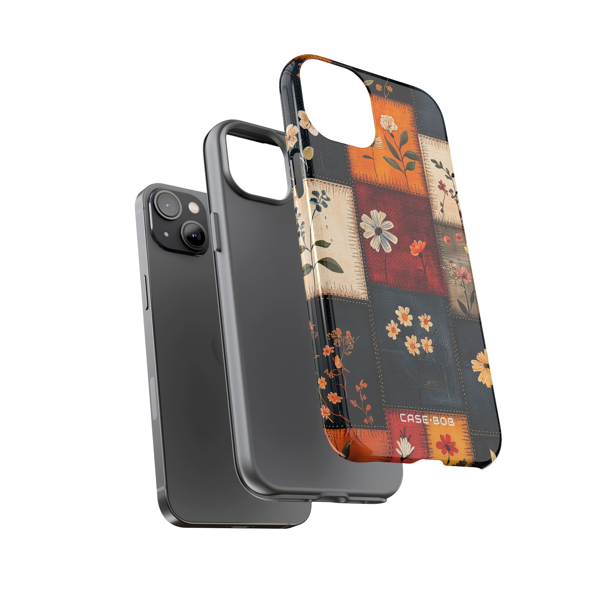 Patchwork Blooms iPhone 14 Plus Case - Tough