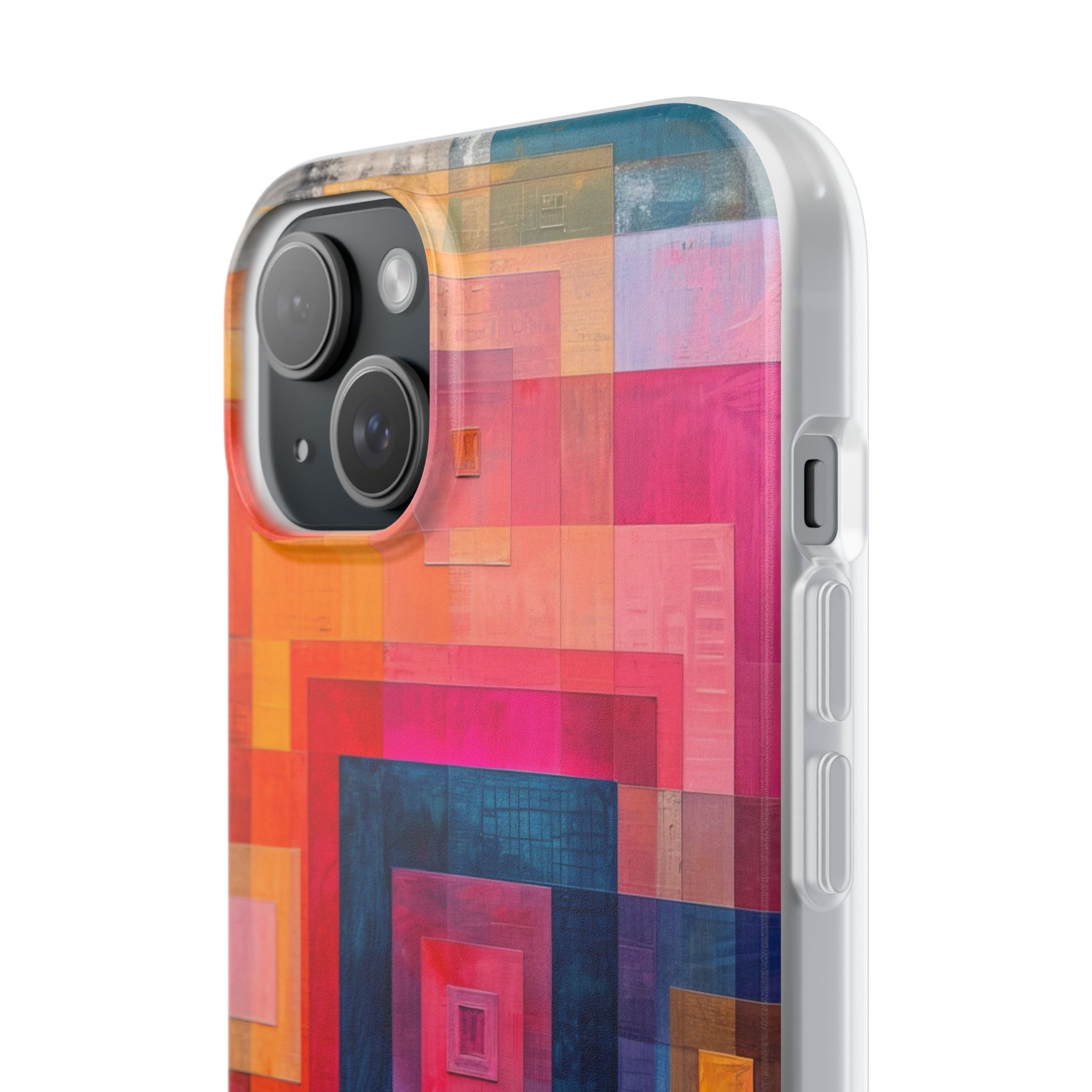 Vibrant Geometry - Flexi iPhone 15 Phone Case