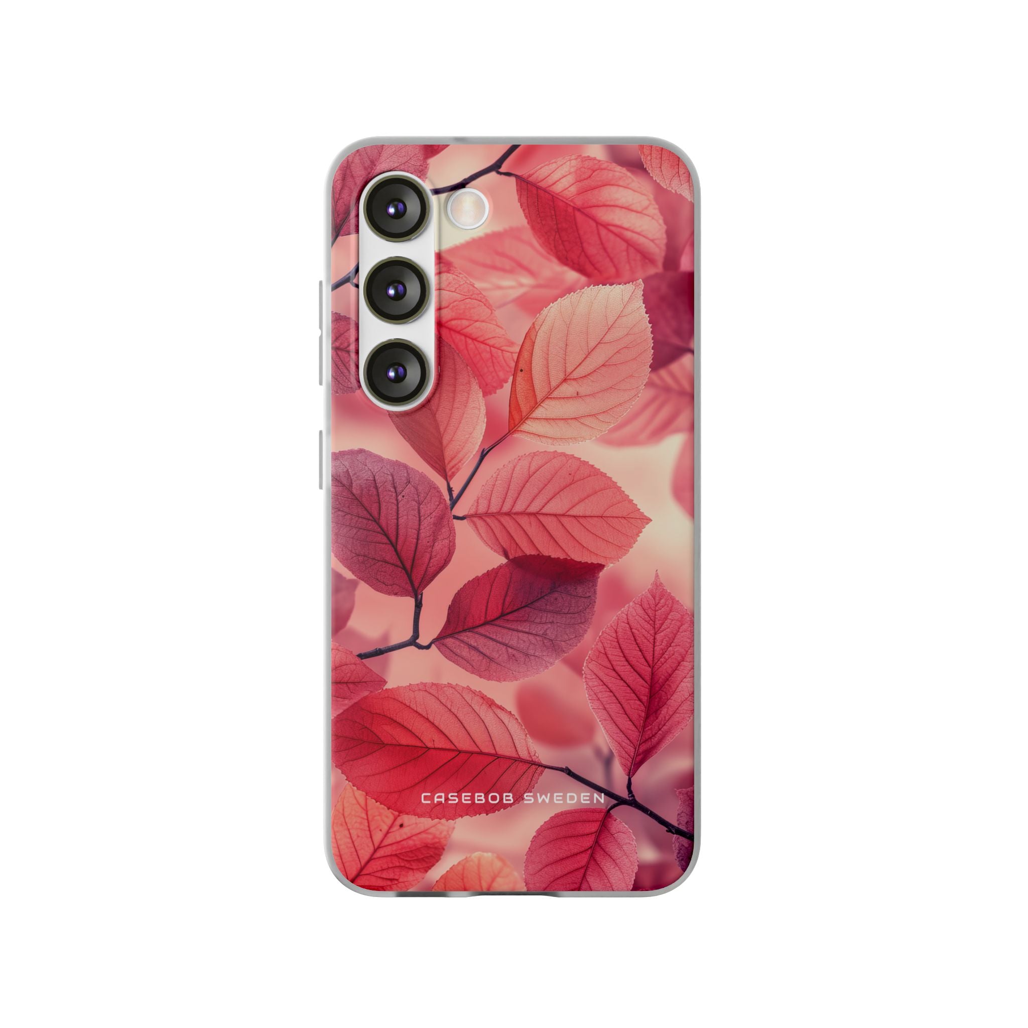 Elegant Pink Leaves Samsung S23 - Flexi Phone Case