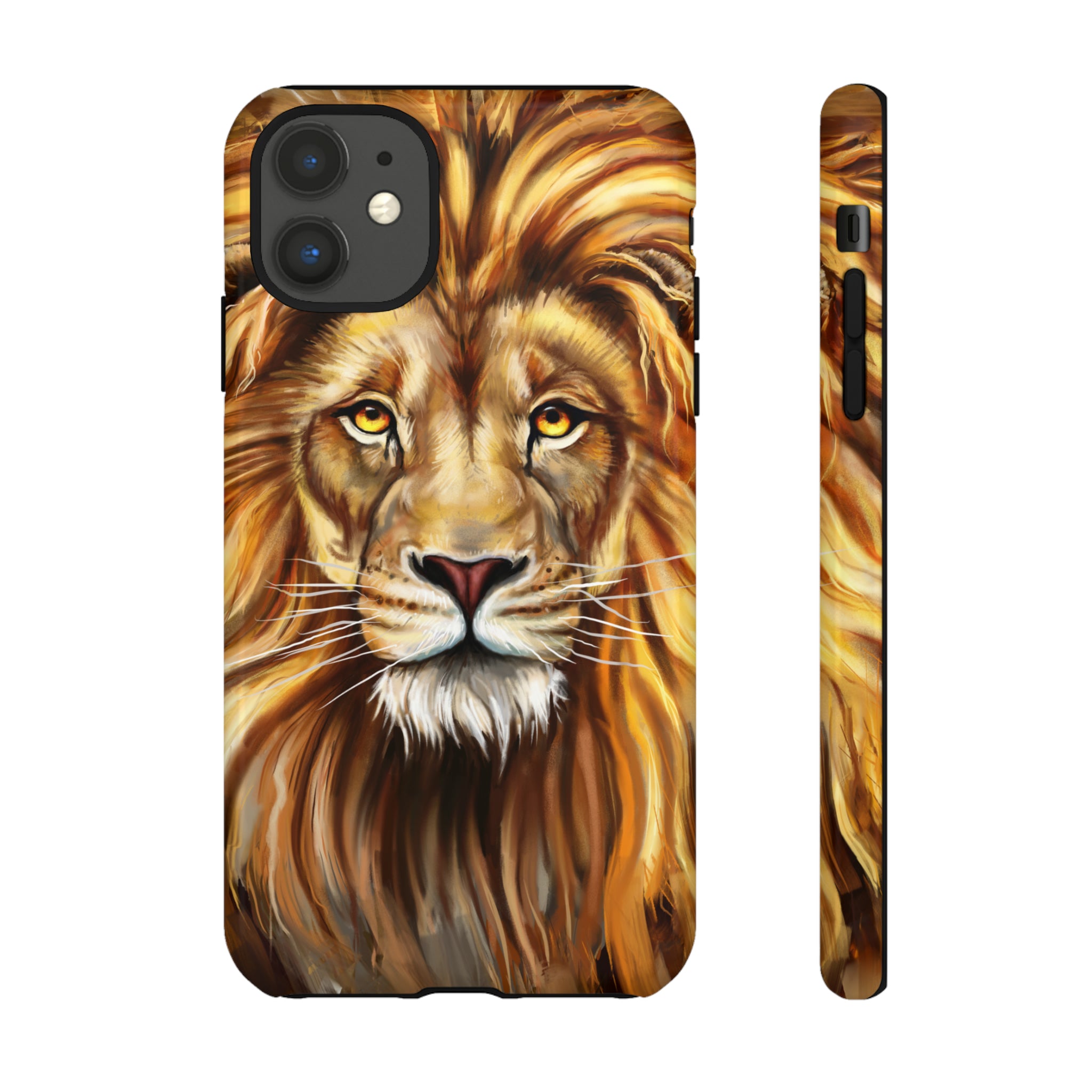 Lion head Digital Painting - Protective Phone Case