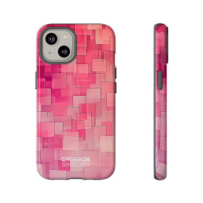 Layered Pink Geometry iPhone 14 - Tough