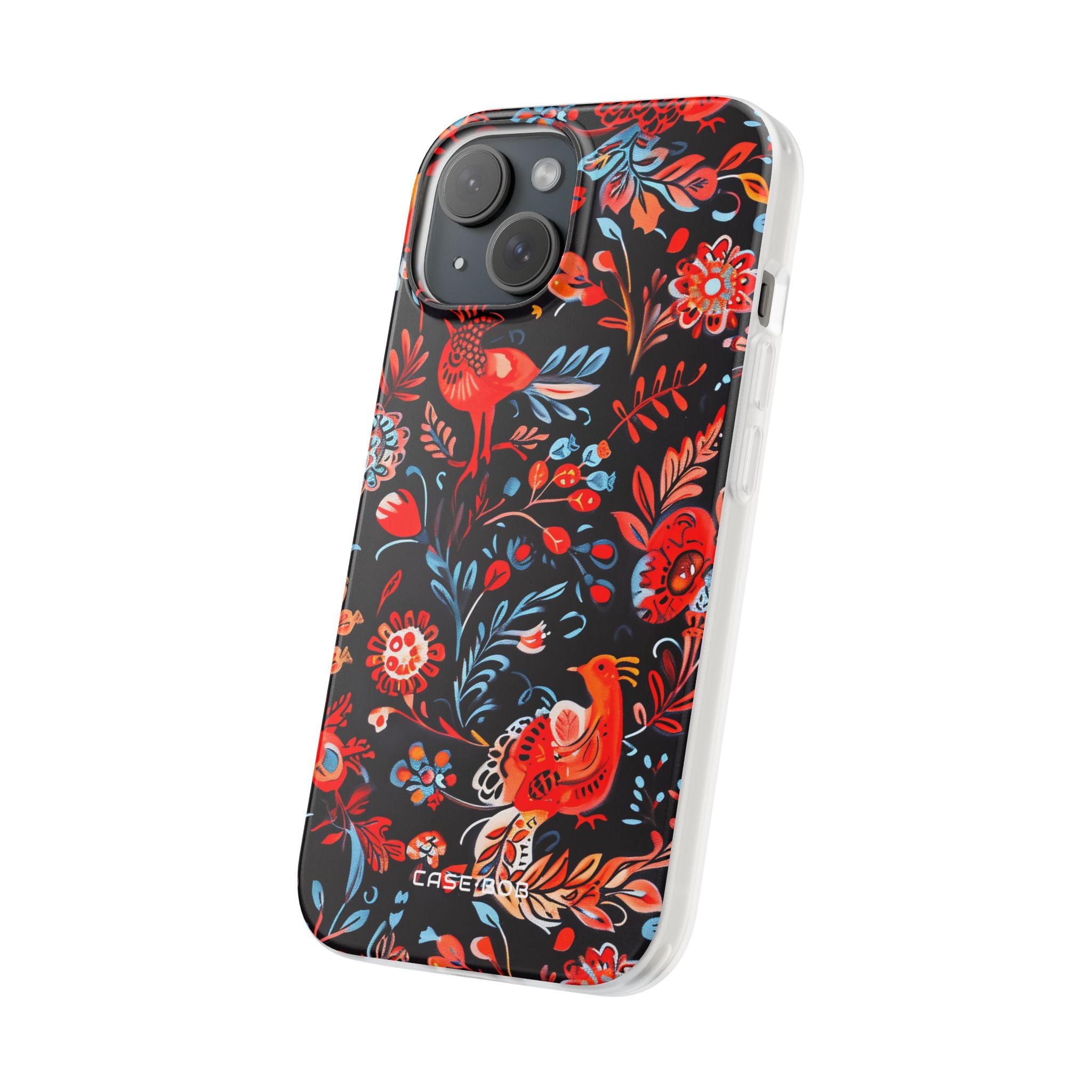 Vivid Birdscape iPhone 15 Case - Soft