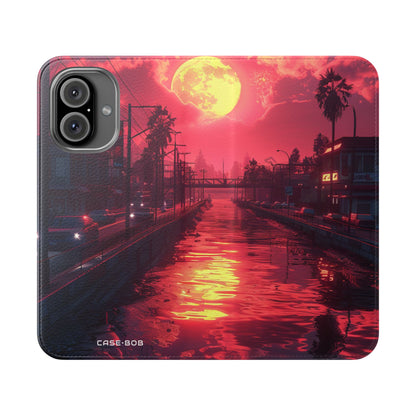 Yellow Moon Reflection - iPhone 16  Case - Wallet