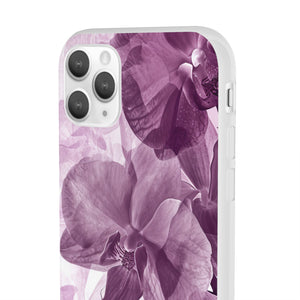 Strahlendes Orchideen-Design | Handyhülle für iPhone (flexible Hülle) 