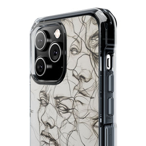 Ethereal Faces - Phone Case for iPhone (Clear Impact - Magnetic)