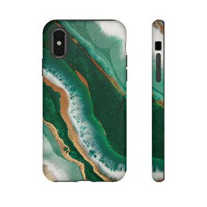 Green & Gold Epoxy - Protective Phone Case