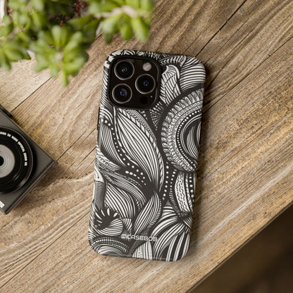 Fluid Monochrome: Intricate Patterns - for iPhone 16