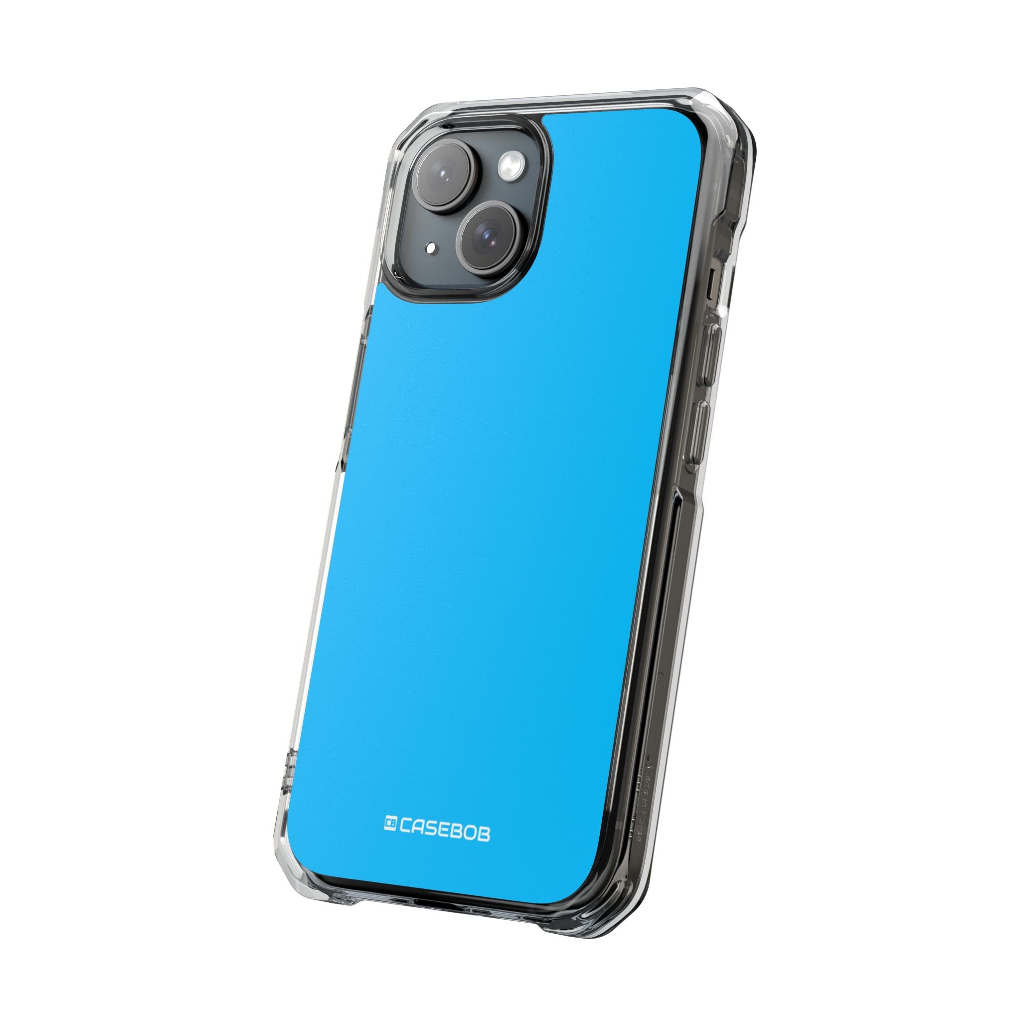 Deep Sky Blue - Clear Impact Case for iPhone