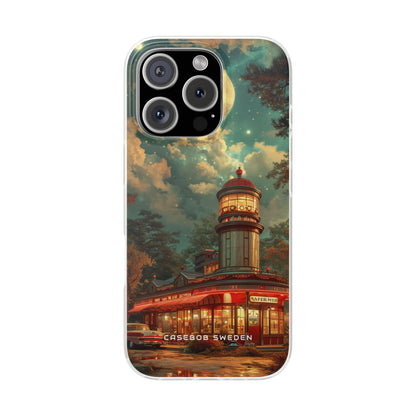 Vintage Moonlit Diner Fantasy iPhone 16 - Flexi Phone Case