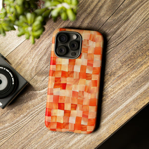 Orange Blaze: Square Gradient - Protective Phone Case