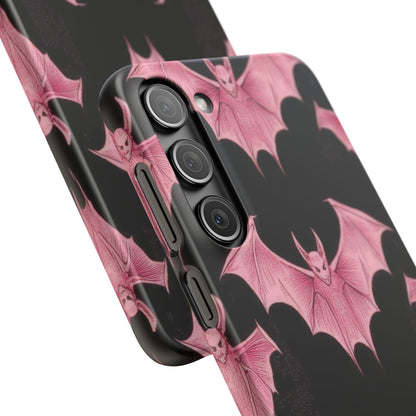 Gothic Pink Bats Aflame Samsung S23 - Slim Phone Case