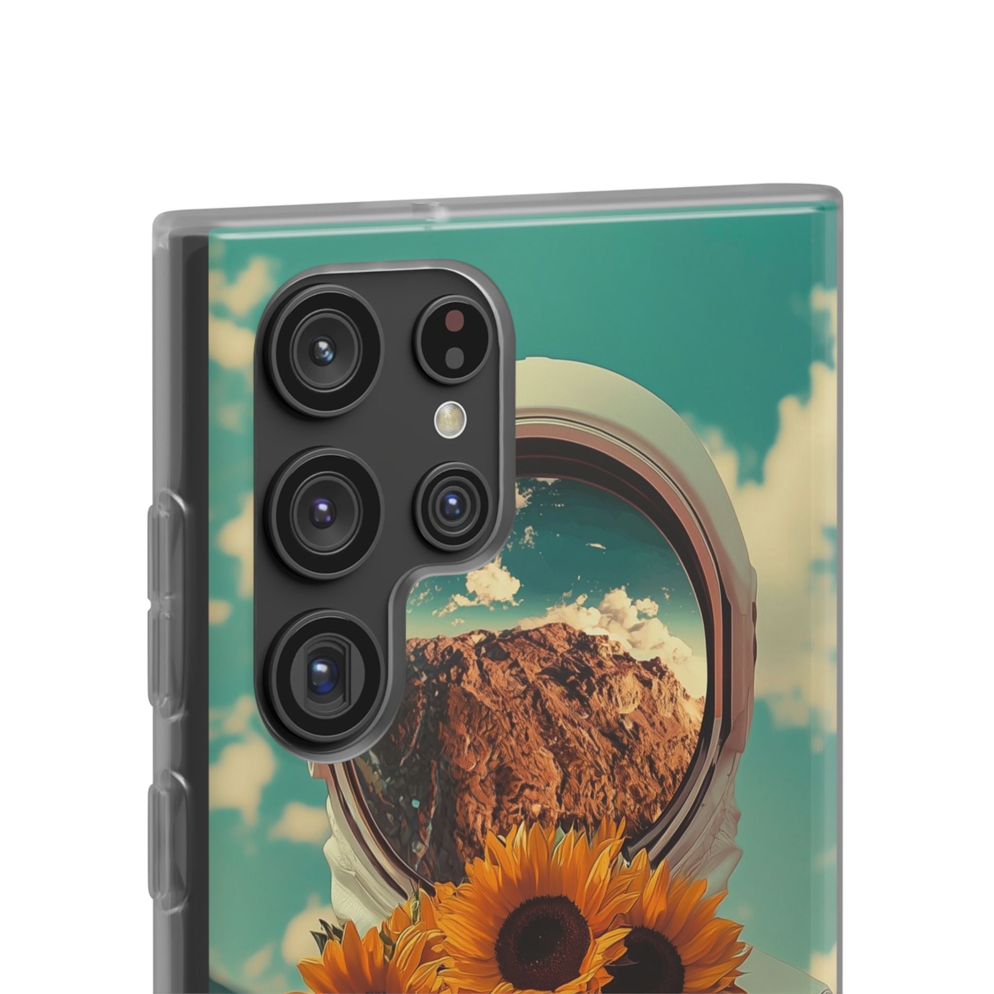 Sunflower Astronaut Samsung S22 Ultra Case - Soft