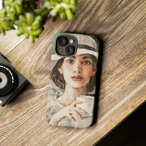 Oil Painting - Lady in a White Hat - Protective Phone Case