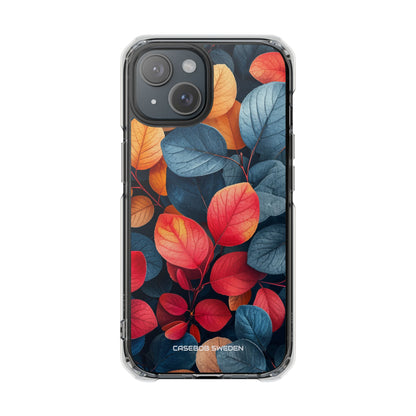 Vibrant Nature Leaves - Clear Impact iPhone 15 Phone Case