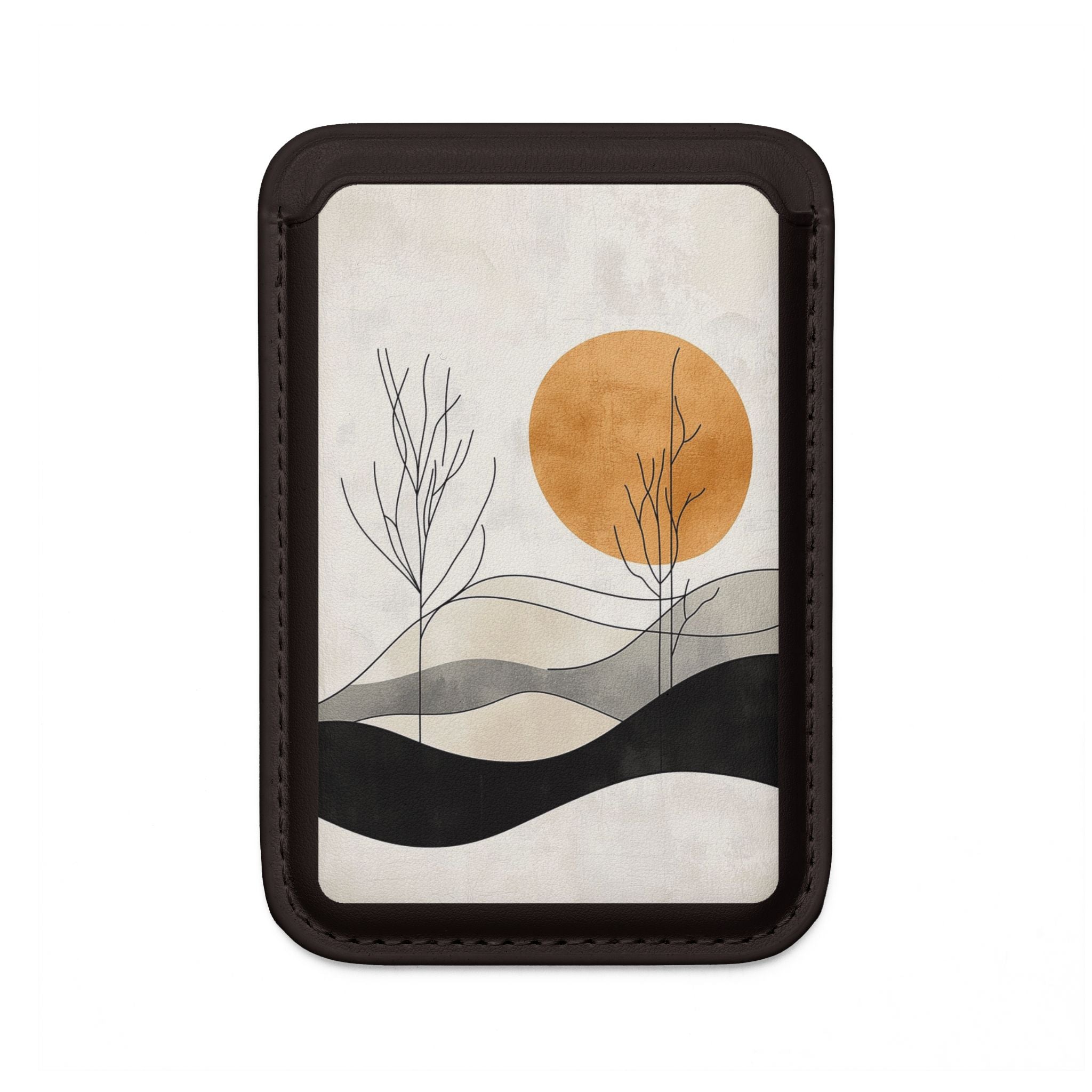 Orange Eclipse Trees Wallet – MagSafe Ready