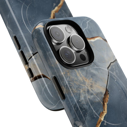 Jagged Vein Navy iPhone 16 Pro Case - Tough+