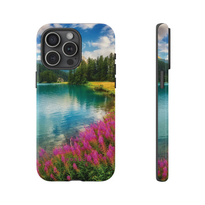 Azure Alpine Lake Phone Case - Protective Phone Case