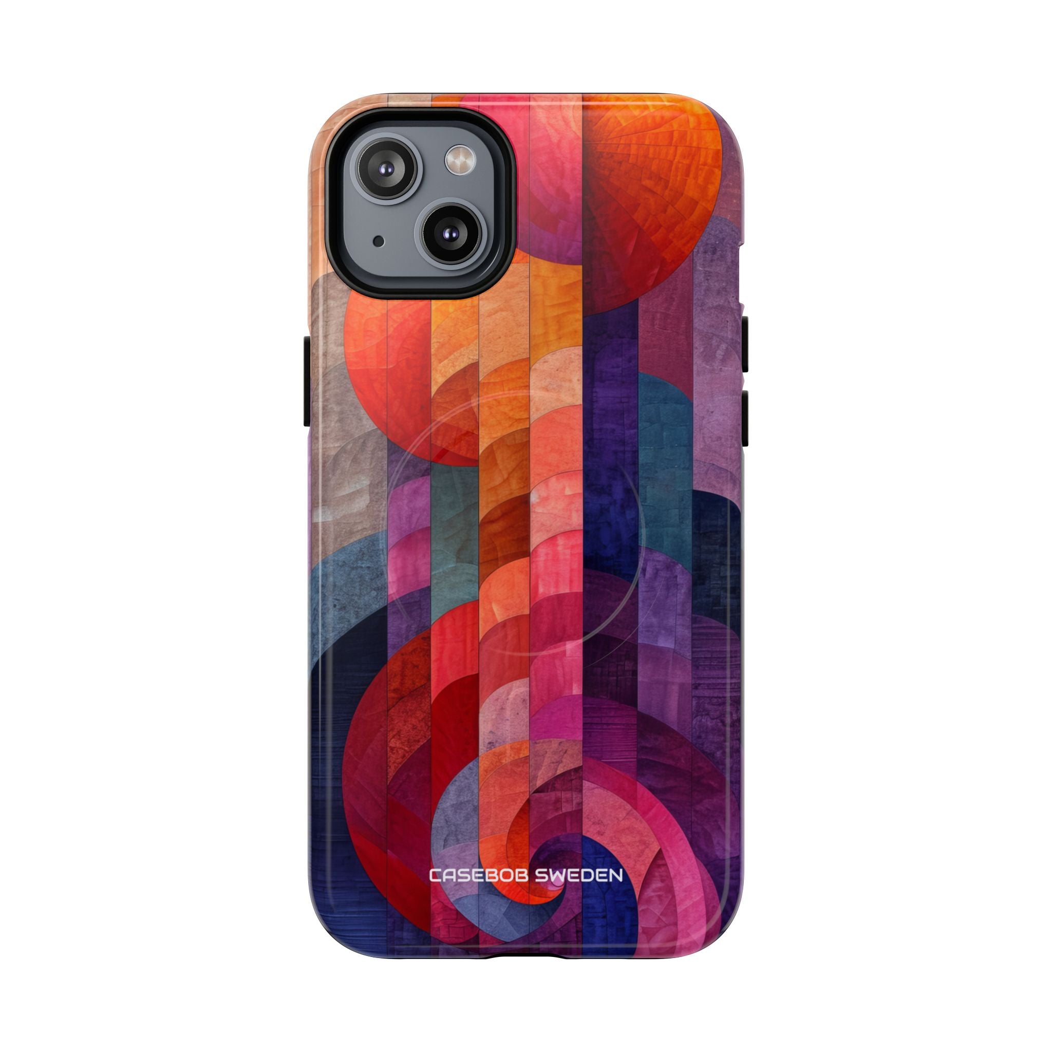 Purple Orange Abstract - Tough + MagSafe® iPhone 14 Phone Case