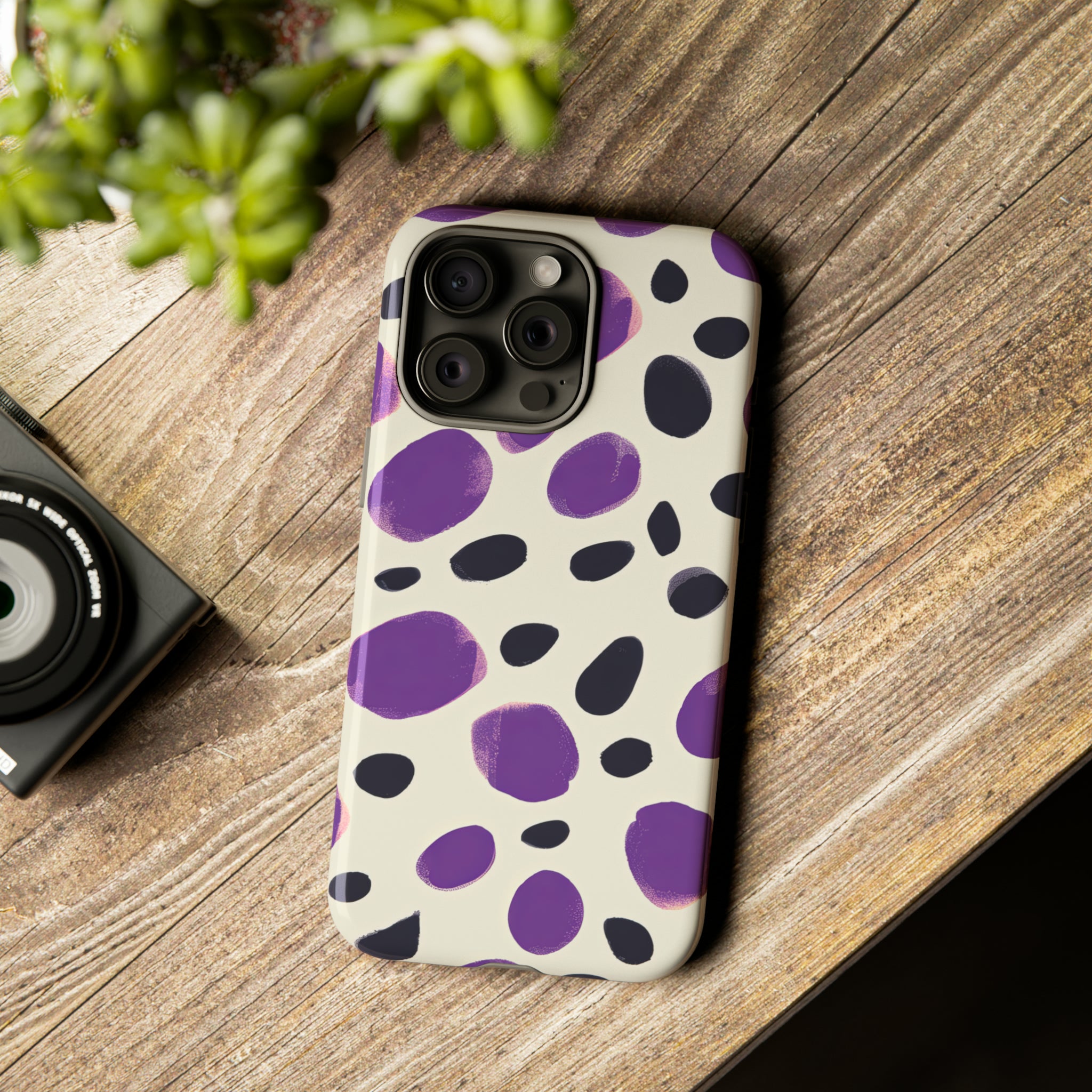 Purple Dot Matrix Case - Protective Phone Case