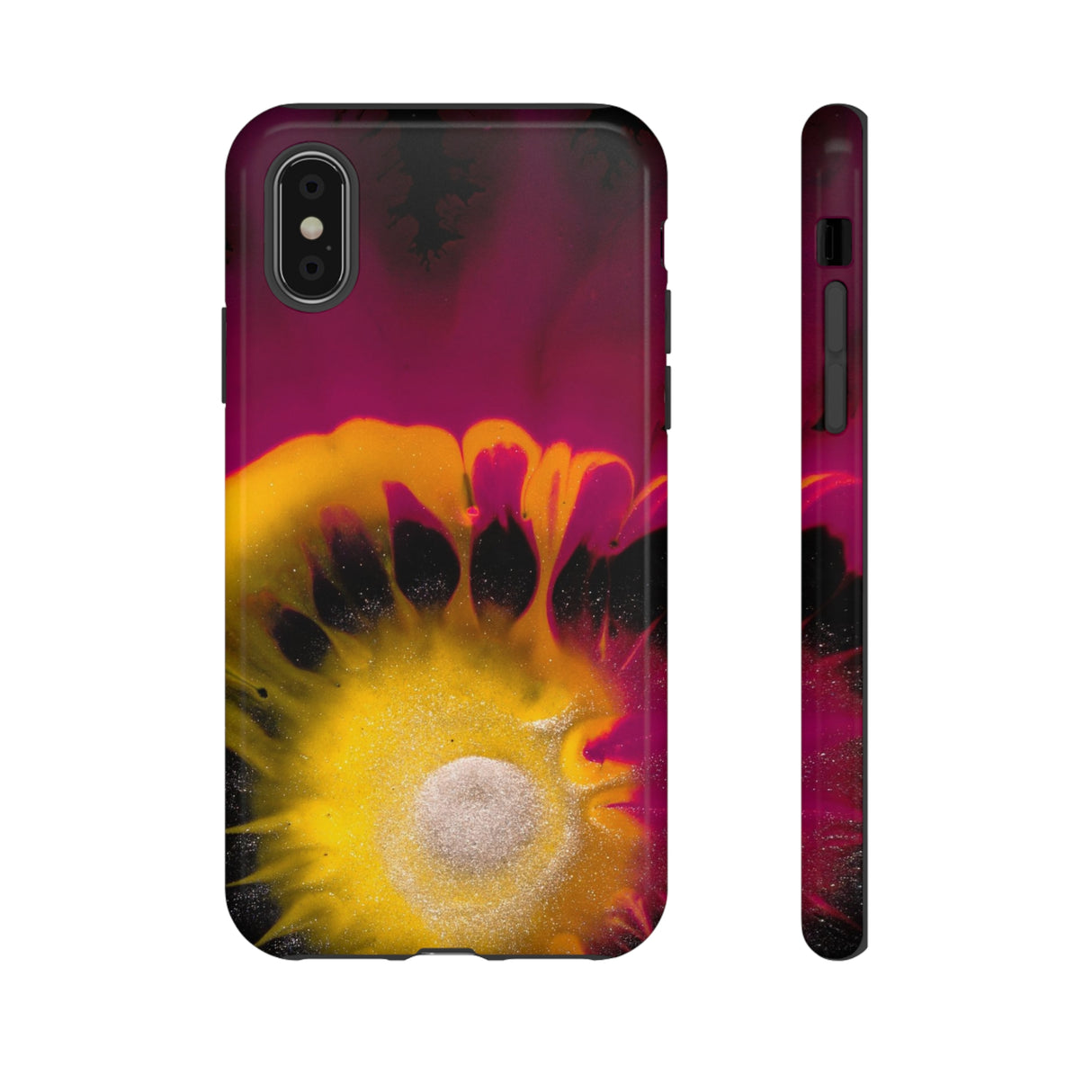 Deep Purple Ink Art iPhone Case (Protective) iPhone X Glossy Phone Case