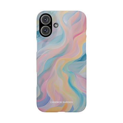 Dreamy Pastel Swirls - Slim iPhone 16 Phone Case