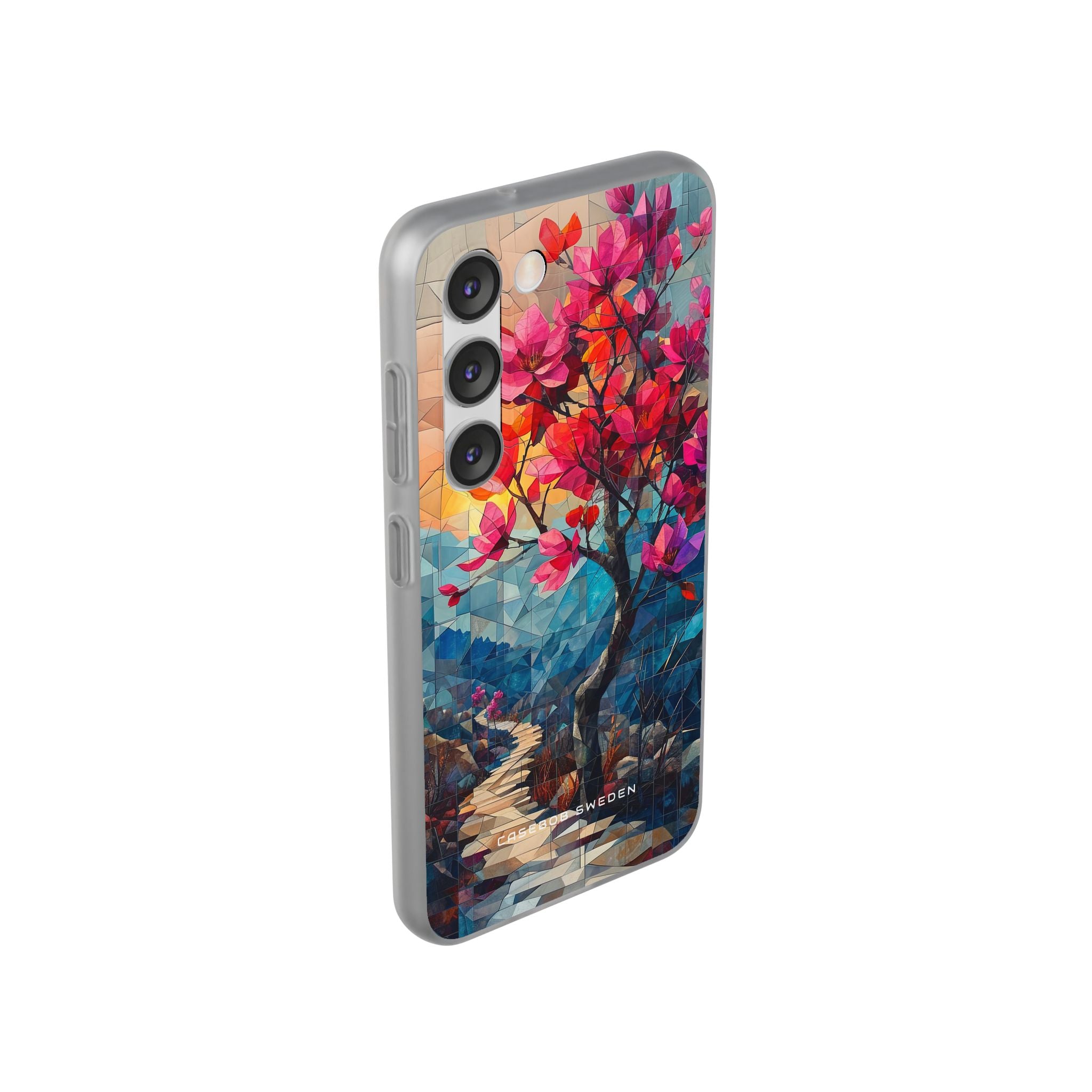 Vibrant Geometric Tree Landscape Samsung S23 - Flexi Phone Case