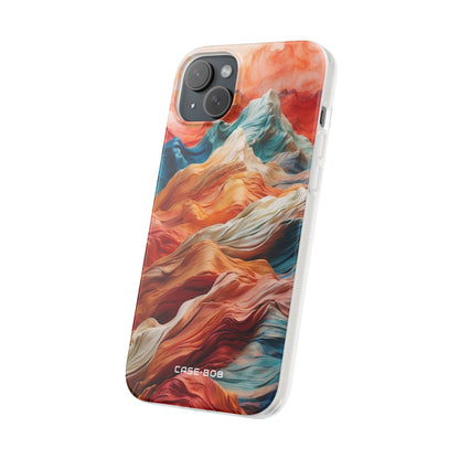 Fabric Peaks Cream iPhone 15 Plus Case - Soft