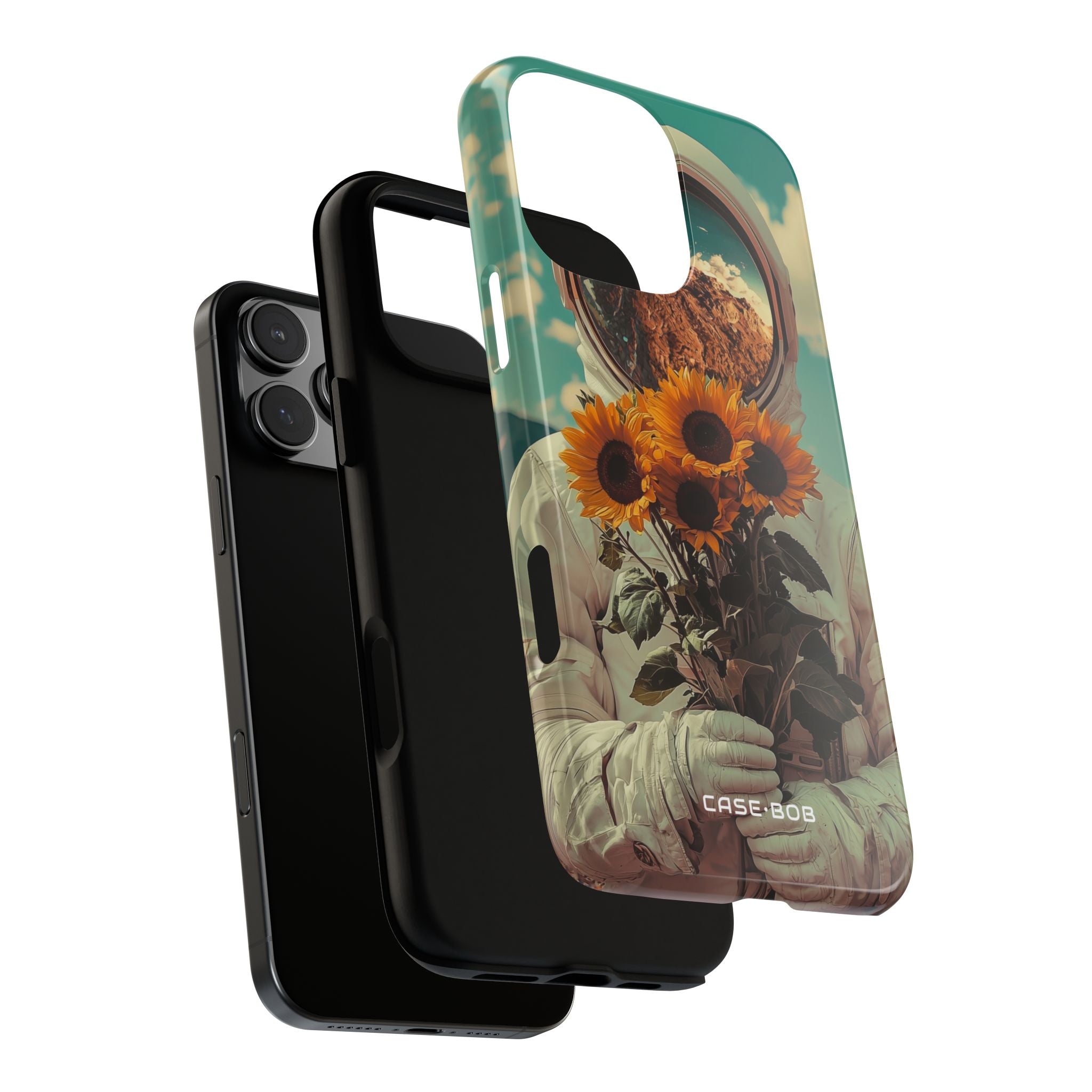 Sunflower Astronaut iPhone 16 Pro Max Case - Tough