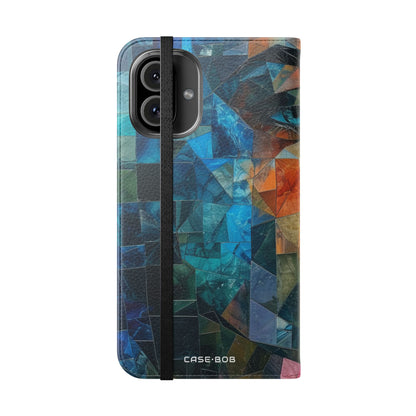 Mosaic Gaze Blue - iPhone 16 Plus Case - Wallet