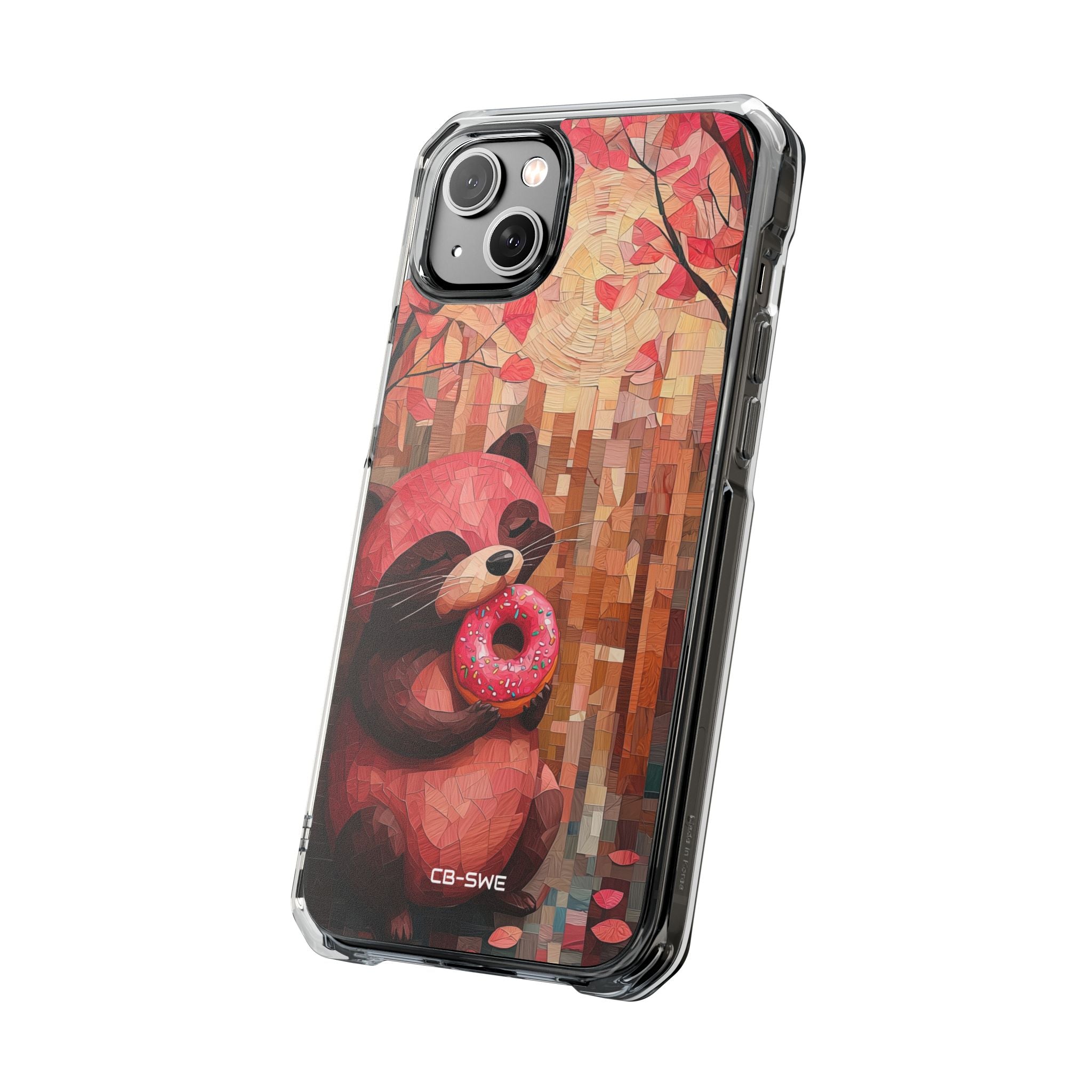 Raccoon Holds Donut iPhone Case - Impact
