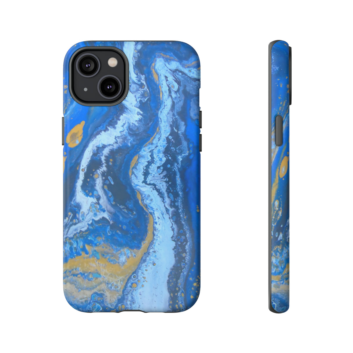 Acrylic Blue Gold - Protective Phone Case