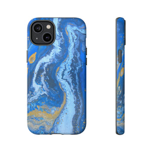 Acrylic Blue Gold - Protective Phone Case