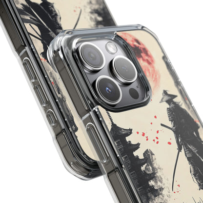 Samurai Gazes Moonward iPhone Case - Impact