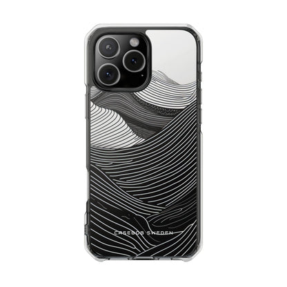 Undulating Horizon Waves iPhone 16 - Clear Impact Phone Case