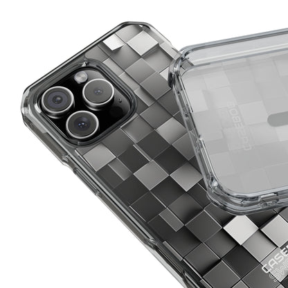 Monochrome Cube Depth iPhone 16 - Impact Clear+