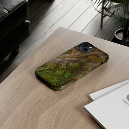 Smaragd Green Ink Art - Protective Phone Case