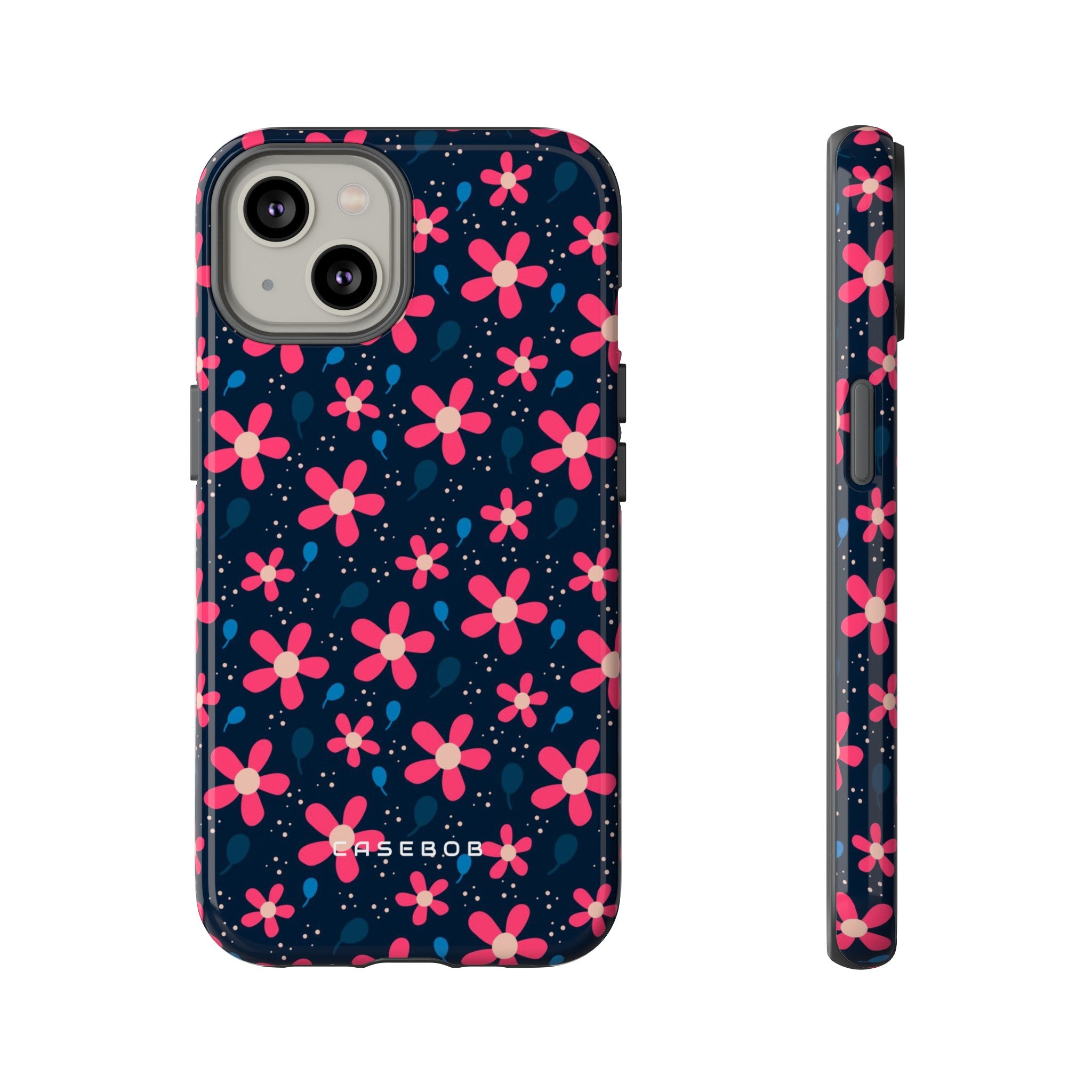 Pink Flower Pattern - Protective Phone Case