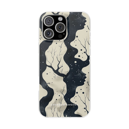 Organic Fluid Silhouettes with Cosmic Depth iPhone 16 - Flexi Phone Case